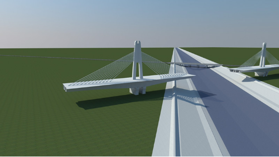 3D Construction Animation of Cable Stayed Bridge of Shangqiu-Dengfeng Expressway Crossing South-north Water Transfer Canal